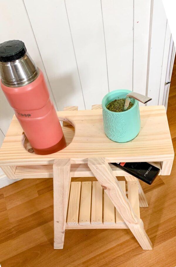 Mesa Lateral p/Mate Madera Natural - Imagen 3