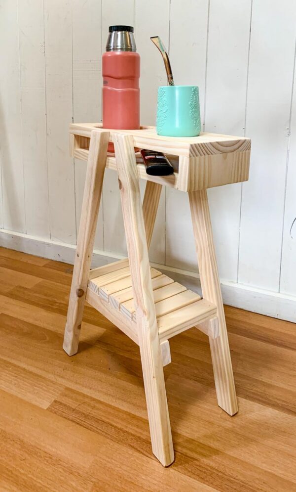 Mesa Lateral p/Mate Madera Natural - Imagen 4